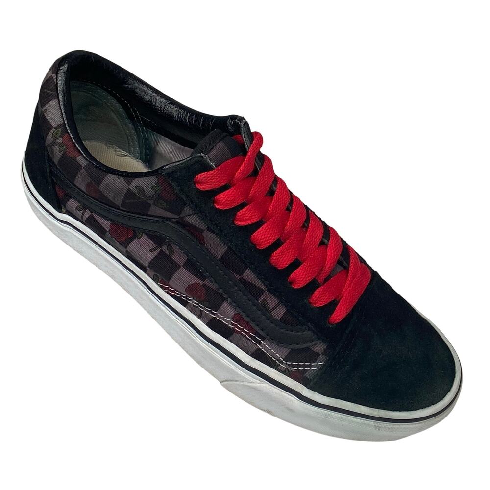 Vans Old Skool Lace Up Sneakers Sz X Black Checkerboard Pattern